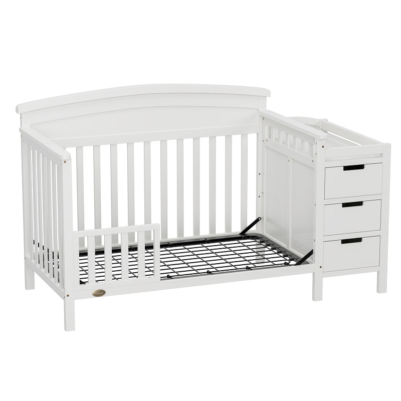 Cama infantil ajustável de madeira com gavetas WBB1221- (7)