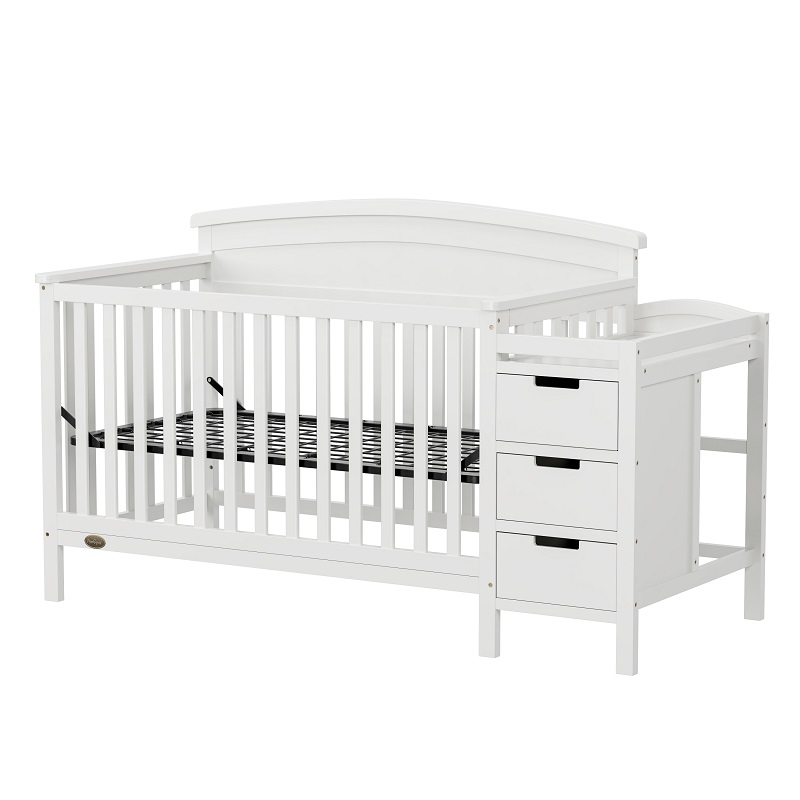 Cama infantil ajustable de madera con cajones WBB1221- (8)