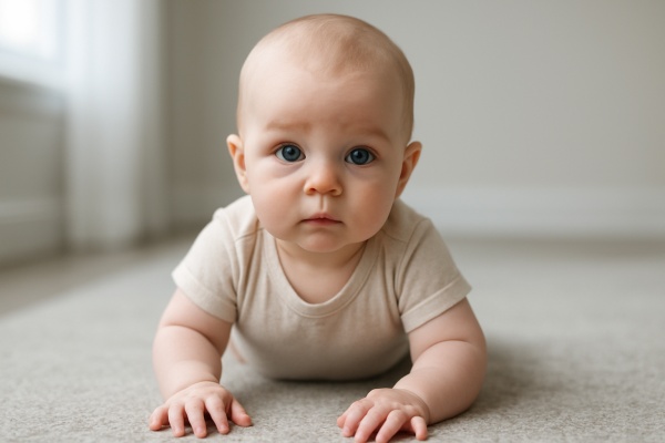 Baby lying on the ground