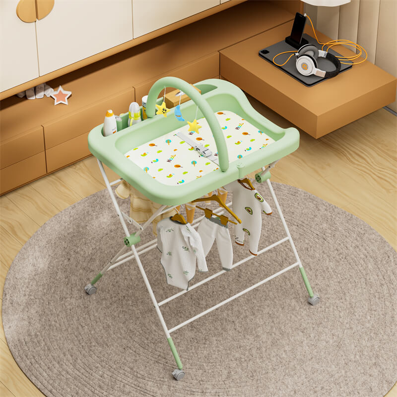 Foldable Baby Changing Table with Bathtub-10s