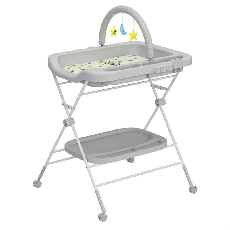 Foldable Baby Changing Table with Bathtub-15s
