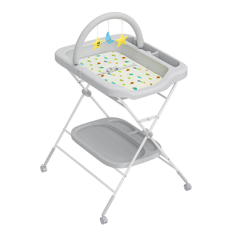 Foldable Baby Changing Table with Bathtub-16s