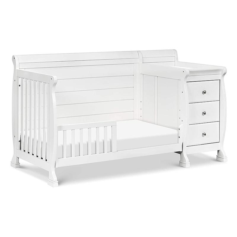 Tempat Tidur Bayi Putih Klasik WBB617-1