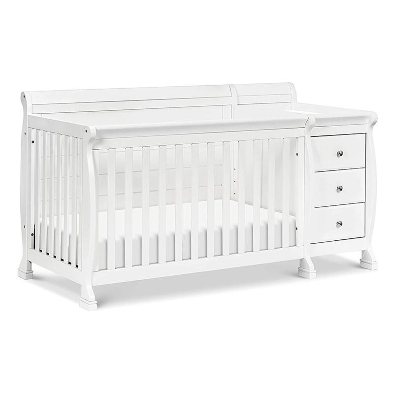 Tempat Tidur Bayi Putih Klasik WBB617-4