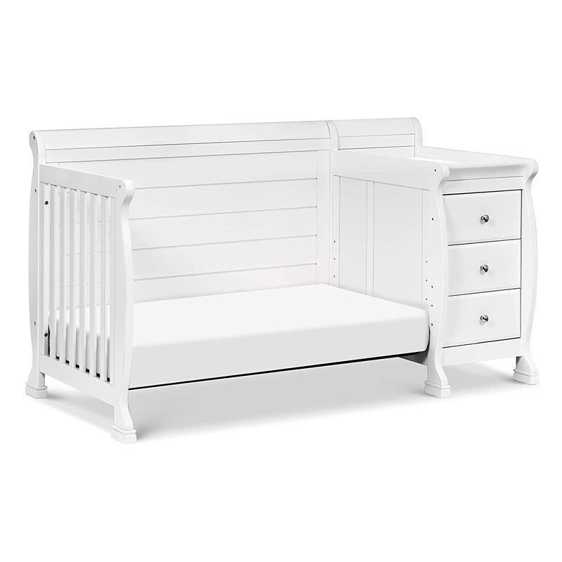 Tempat Tidur Bayi Putih Klasik WBB617-5