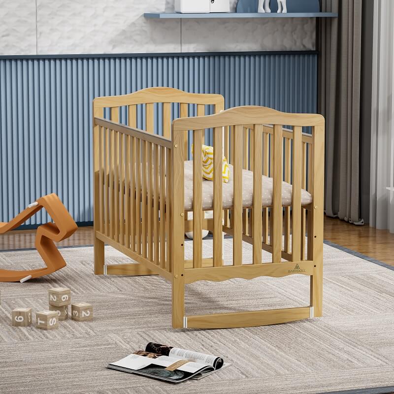 Wooden baby bed hotsell