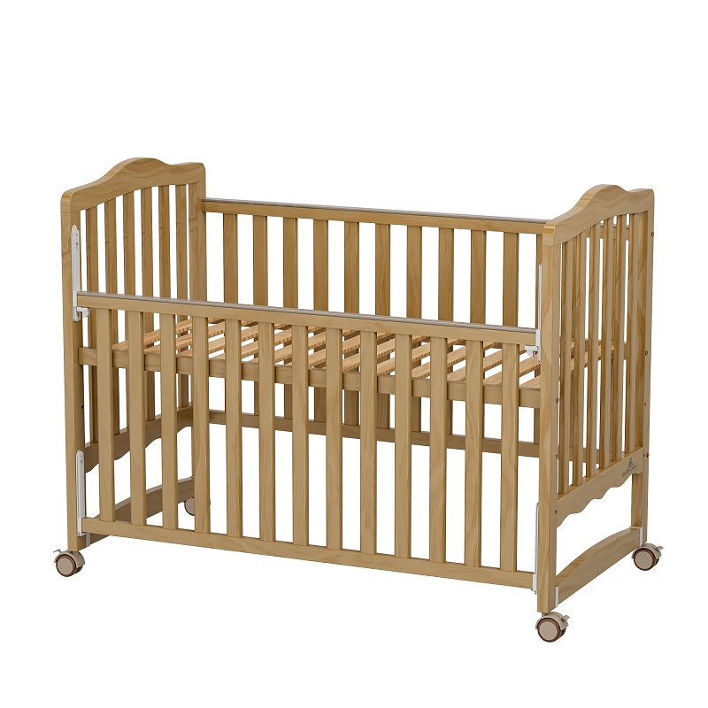 लकड़ी का बेबी बेड वार्निश 419-7