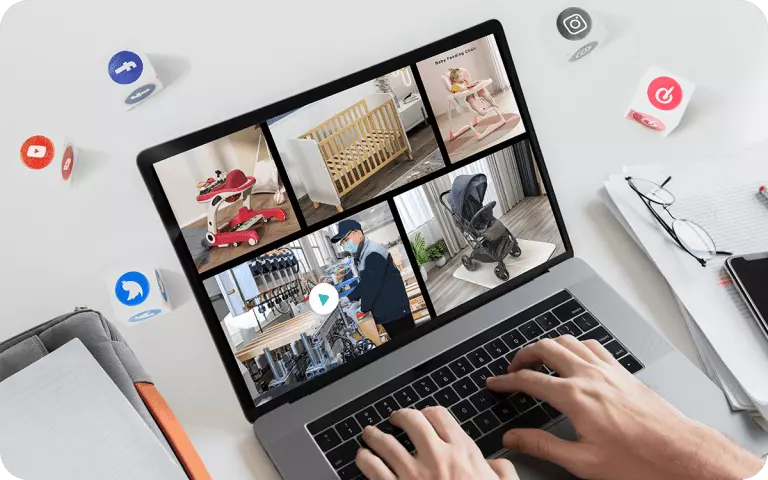 Forneça imagens e vídeos de marketing