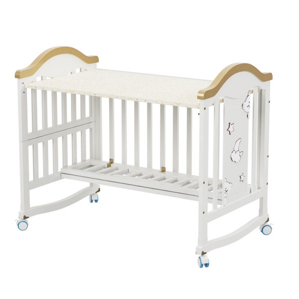 Convertible Natural Wood Baby Crib