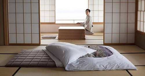 Cama de chão tatami japonesa