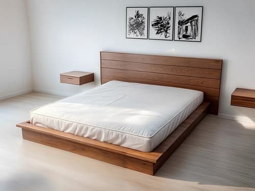 Estrutura de cama de plataforma baixa