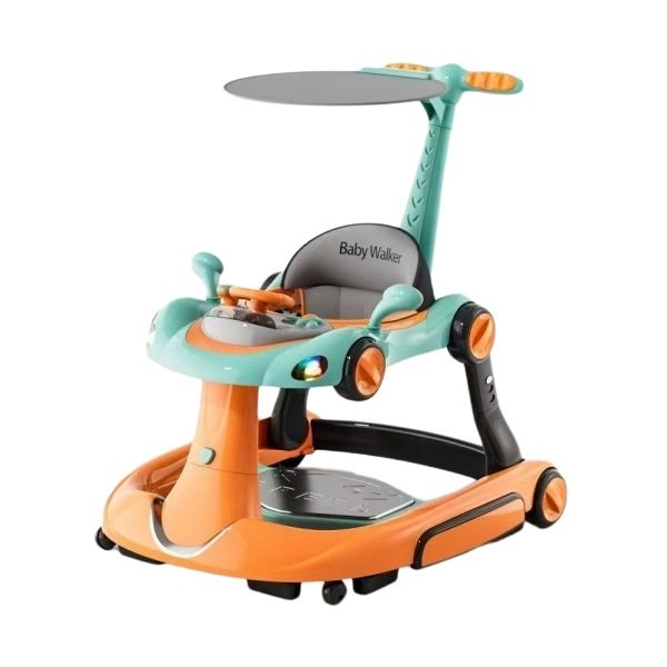 Multifunctional infant walker with music