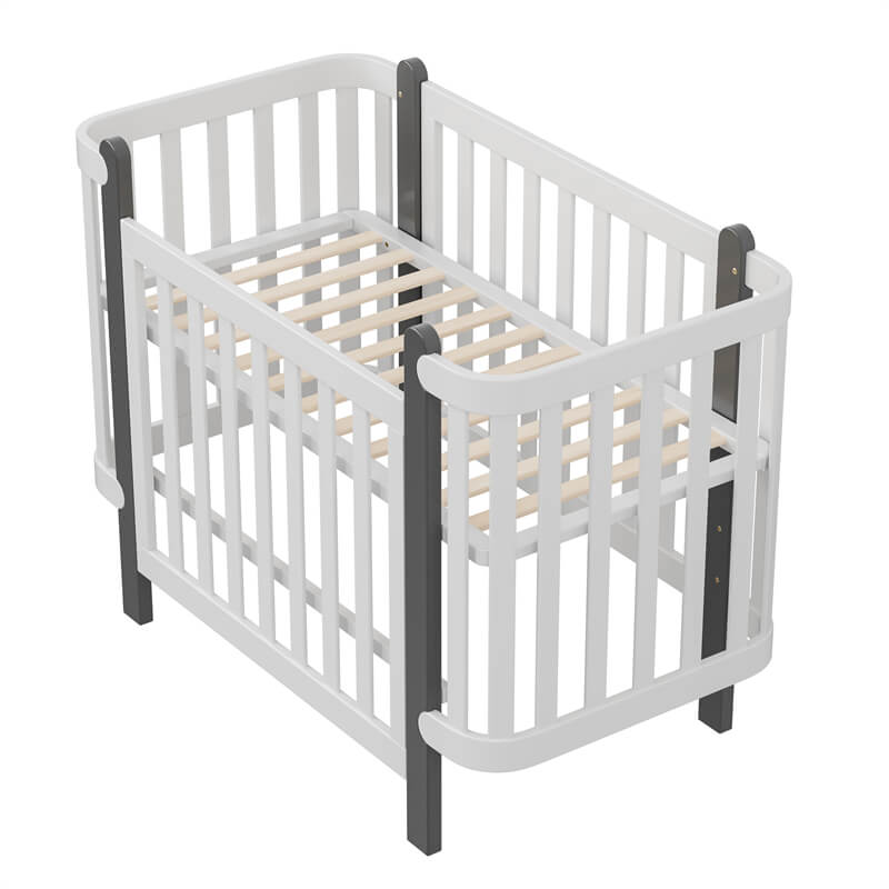 Solid Pine Crib for Newborn (10)