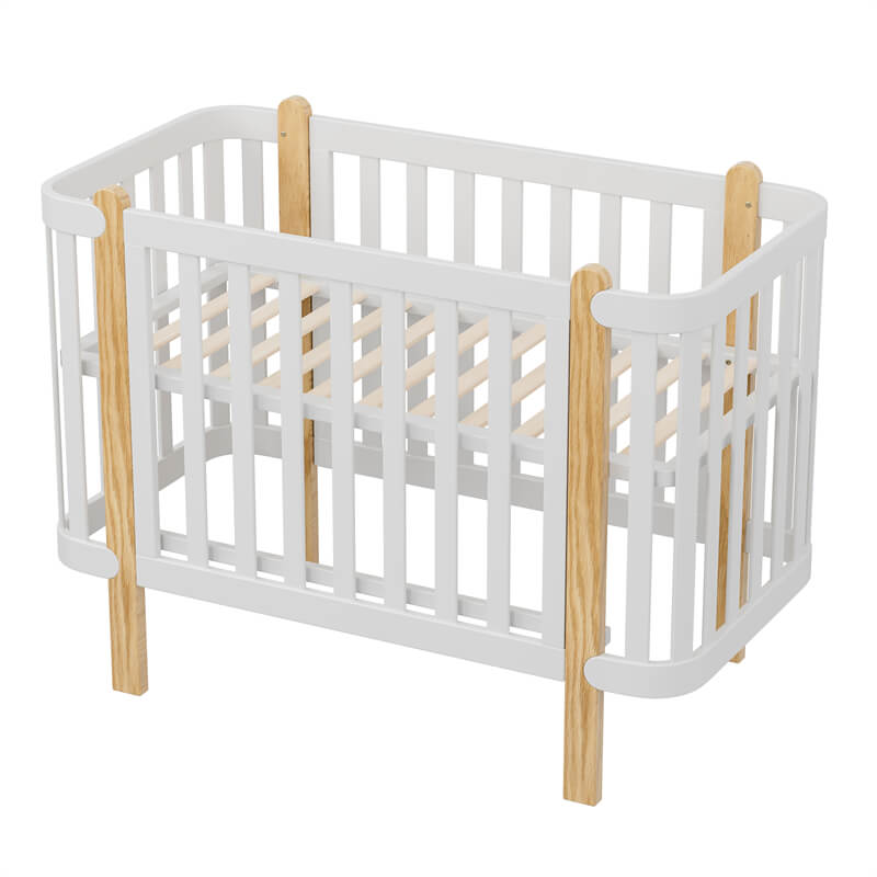 Solid Pine Crib for Newborn (7)