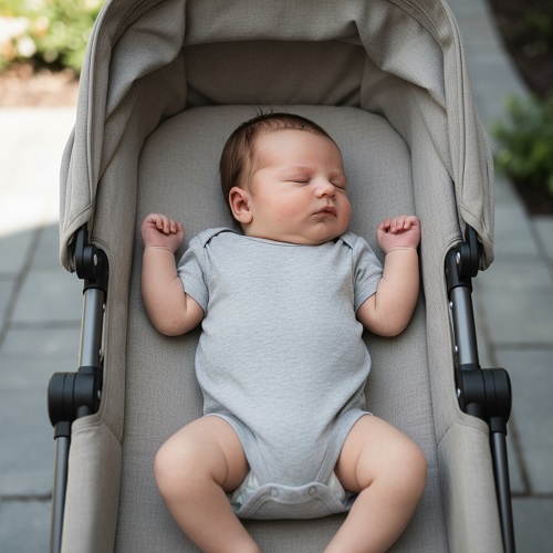 Baby Sleep in a Stroller