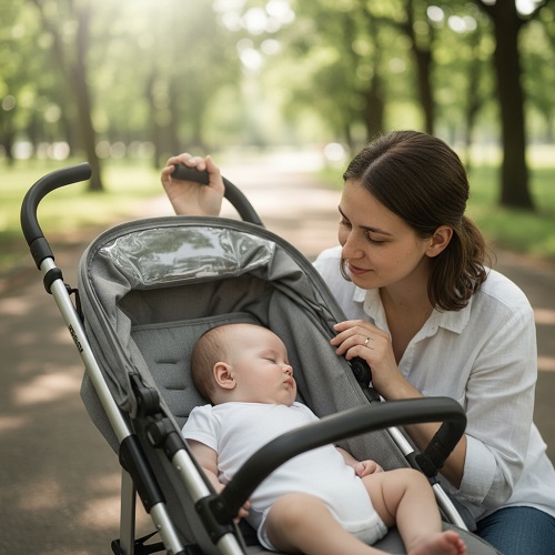 Baby Sleep in a Stroller